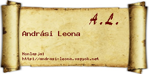 Andrási Leona névjegykártya